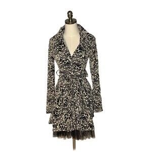 Ryu Coat Jacket Black Lace Ruffle Belted Gothic Floral Victorian Dress Top S